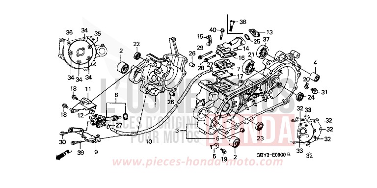 KURBELGEHAEUSE/OELPUMPE von CB1300 Super Bold'or ABS FURY RED (R240) von 1999